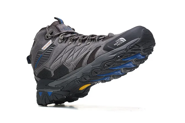 The North Face Preto Prata Botas Mid-Cut Impermeáveis com Membrana Trekking 4