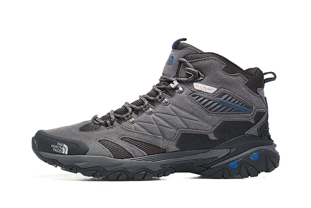 The North Face Preto Prata Botas Mid-Cut Impermeáveis com Membrana Trekking 7