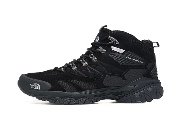 The North Face Preto Prata Botas Mid-Cut Impermeáveis com Membrana Trekking 21