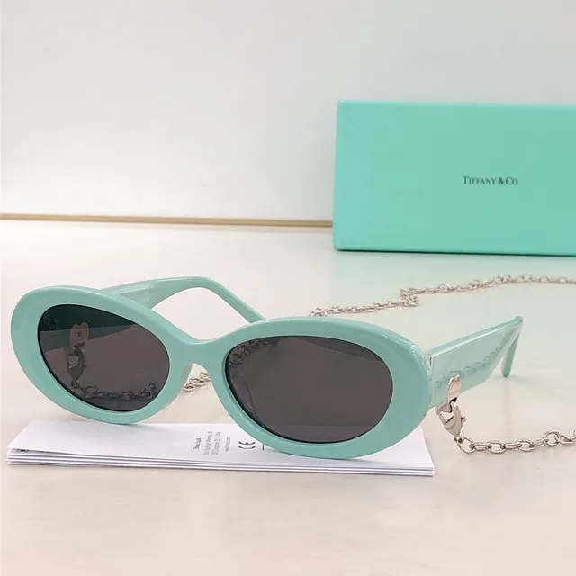 Tiffany & Co. ग्रे चांदी एसिटेट फ्रेम पारदर्शी सफेद आंतरिक रिम सनग्लासेस 4