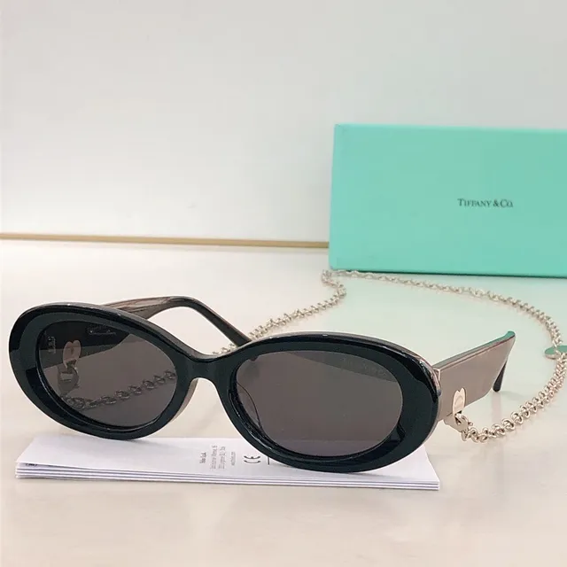 Tiffany & Co. ग्रे चांदी एसिटेट फ्रेम पारदर्शी सफेद आंतरिक रिम सनग्लासेस 8