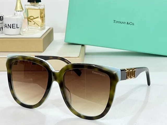 Tiffany & Co. T Collection Oversized Cat-Eye Black Sunglasses 5