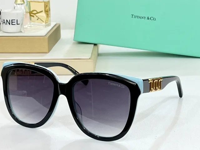 Tiffany & Co. T Collection Oversized Cat-Eye Black Sunglasses 6