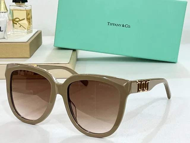 Tiffany & Co. T Collection Oversized Cat-Eye Black Sunglasses 7