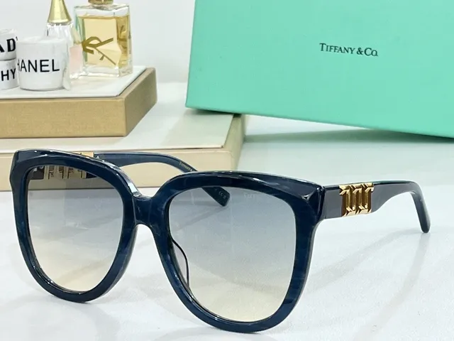 Tiffany & Co. T Collection Oversized Cat-Eye Black Sunglasses 9