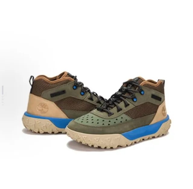 Timberland Field Boot जैतूनी हरा भूरा नीला हाइकिंग बूट 3