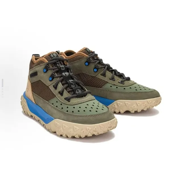 Timberland Field Boot जैतूनी हरा भूरा नीला हाइकिंग बूट 4