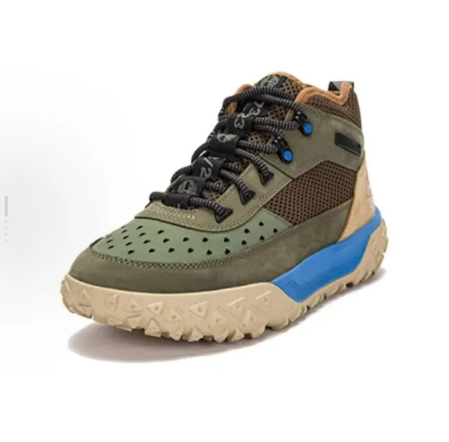 Timberland Field Boot जैतूनी हरा भूरा नीला हाइकिंग बूट 5