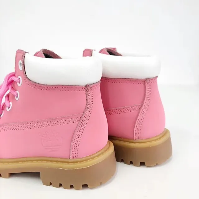 Timberland Premium 6-Inch بني بيج ارتفاع الكاحل مربوطة بالرباطات أحذية العمل 3