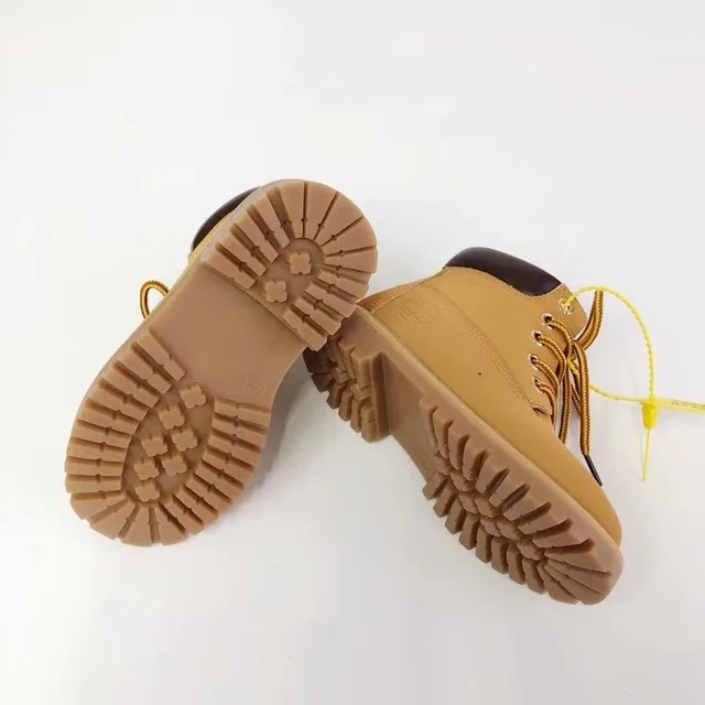 Timberland Premium 6-Inch بني بيج ارتفاع الكاحل مربوطة بالرباطات أحذية العمل 14