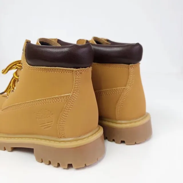 Timberland Premium 6-Inch بني بيج ارتفاع الكاحل مربوطة بالرباطات أحذية العمل 15