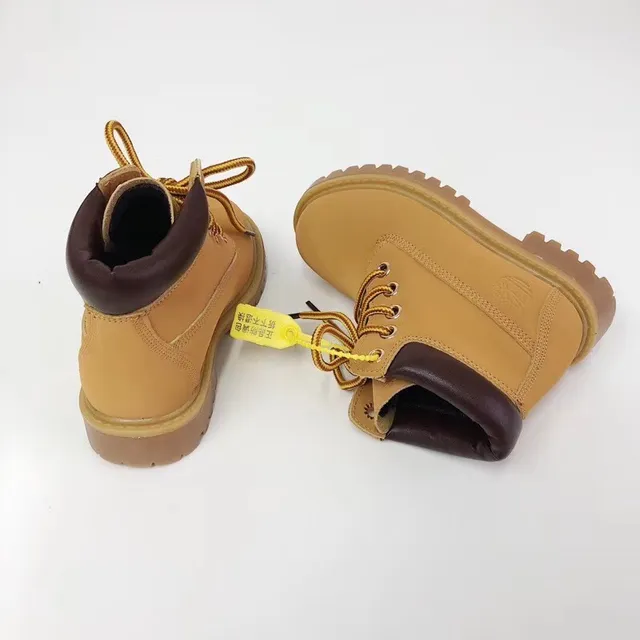Timberland Premium 6-Inch بني بيج ارتفاع الكاحل مربوطة بالرباطات أحذية العمل 16