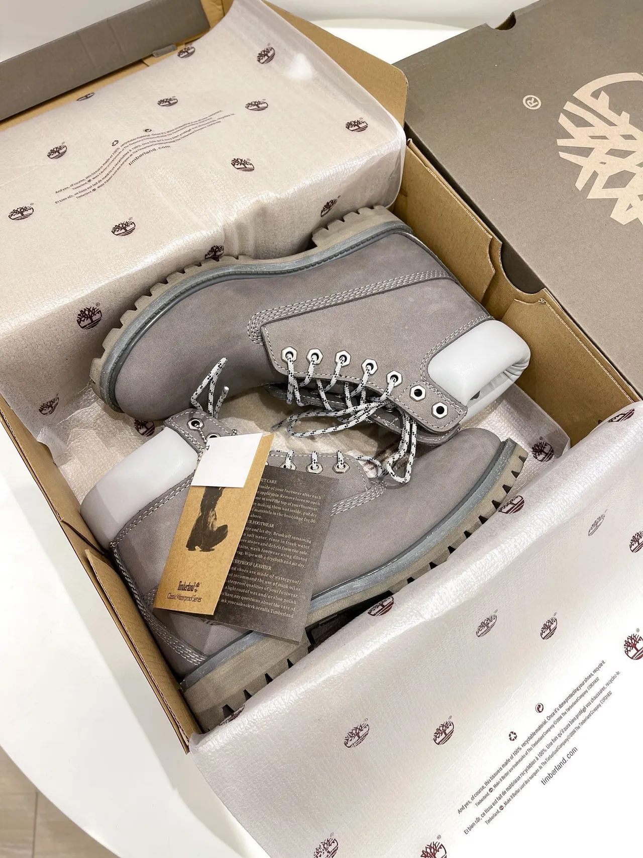 Timberland Premium 6-Inch Gray Suede Work Boots 6