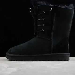 UGG 经典系带星星黑色雪靴