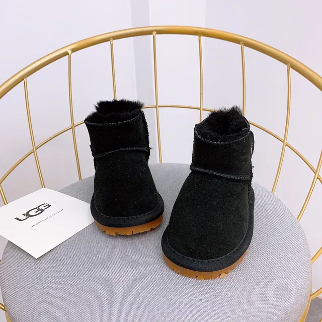 UGG Classic Mini Dusty Pink Suede Shearling-Lined Snow Boots 21