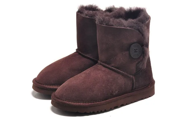 UGG Bottines Classiques Courtes Marron Daim Doublées Mouton 2