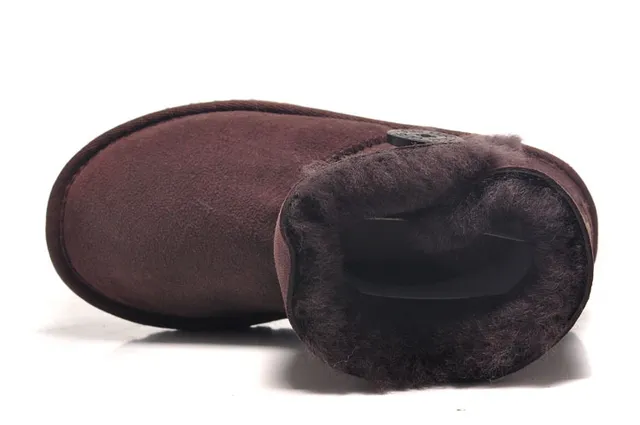 UGG Bottines Classiques Courtes Marron Daim Doublées Mouton 5