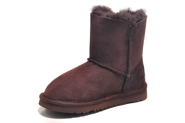 UGG Bottines Classiques Courtes Marron Daim Doublées Mouton 6
