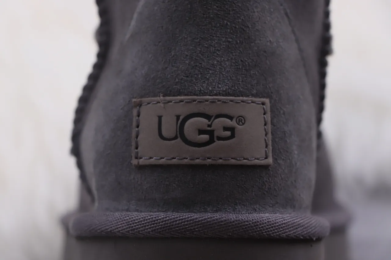 UGG Classic Tall Charcoal Gray Suede Knee Boots 4