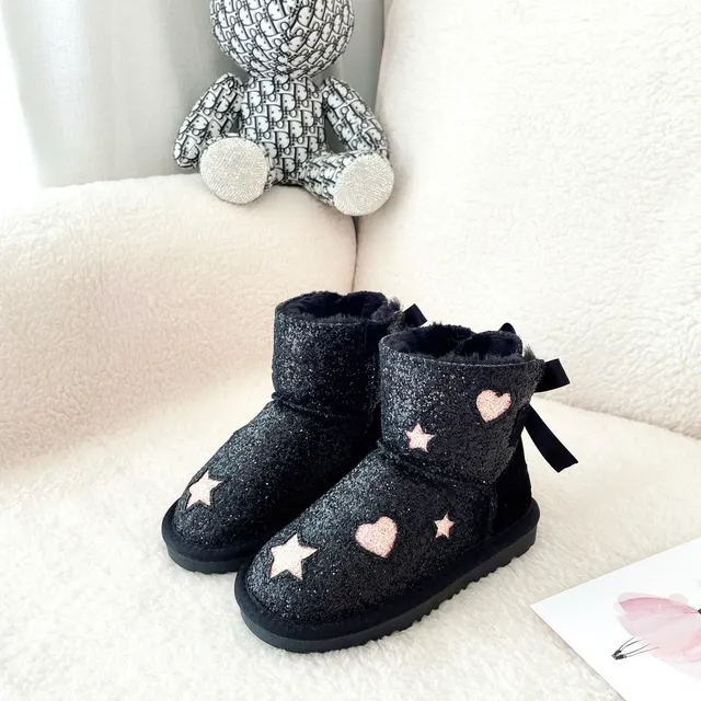 UGG 闪光爱心星星蝴蝶结雪靴 12