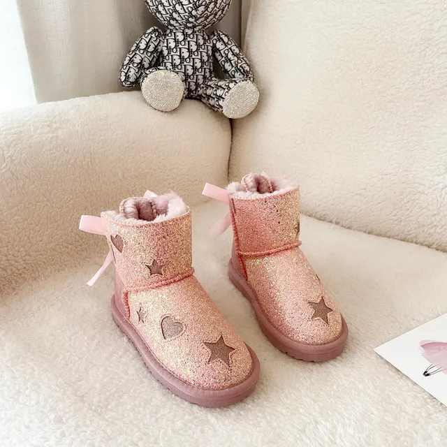 UGG 闪光爱心星星蝴蝶结雪靴 20