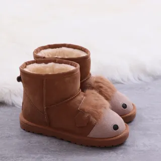 UGG Tasman Animal-Face Brown Shearling-Lined Snow Boots
