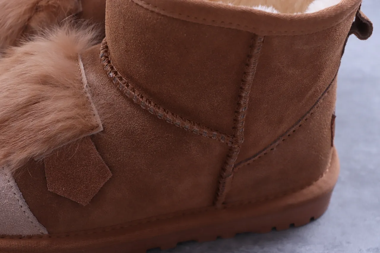 UGG Tasman Animal-Face Brown Shearling-Lined Snow Boots 4
