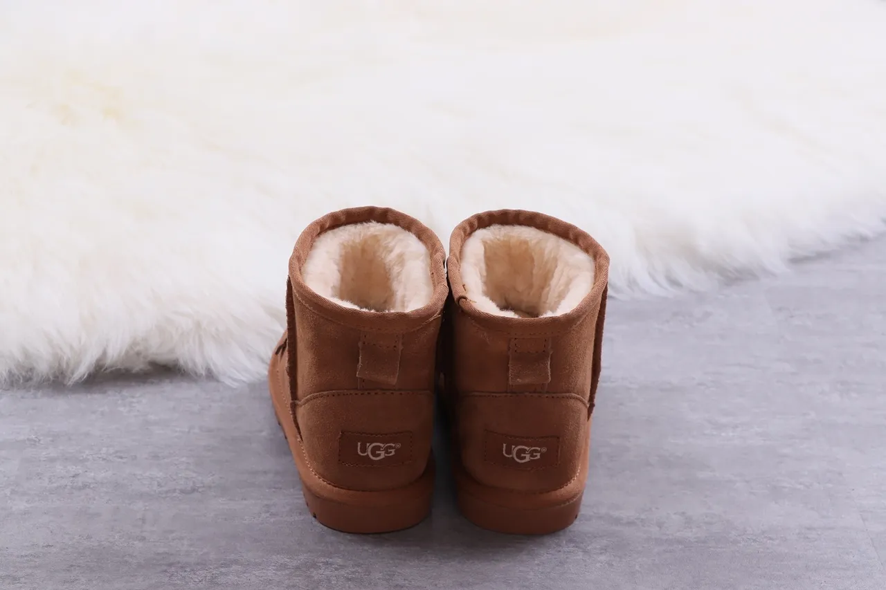 UGG Tasman Animal-Face Brown Shearling-Lined Snow Boots 9