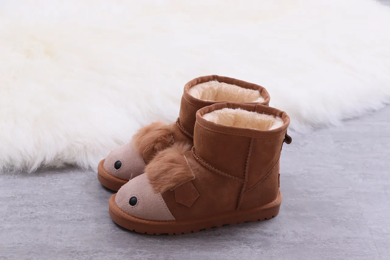 UGG Tasman Animal-Face Brown Shearling-Lined Snow Boots 10