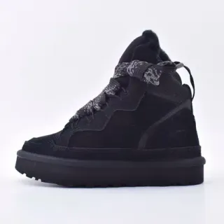 UGG Tasman Black Suede Shearling-Lined Snow Boots