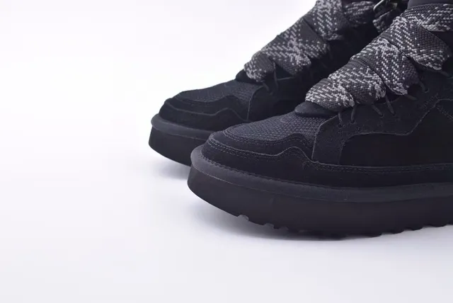 UGG تاسمان حذاء ثلجي من السويد الأسود مبطن بالفراء 5