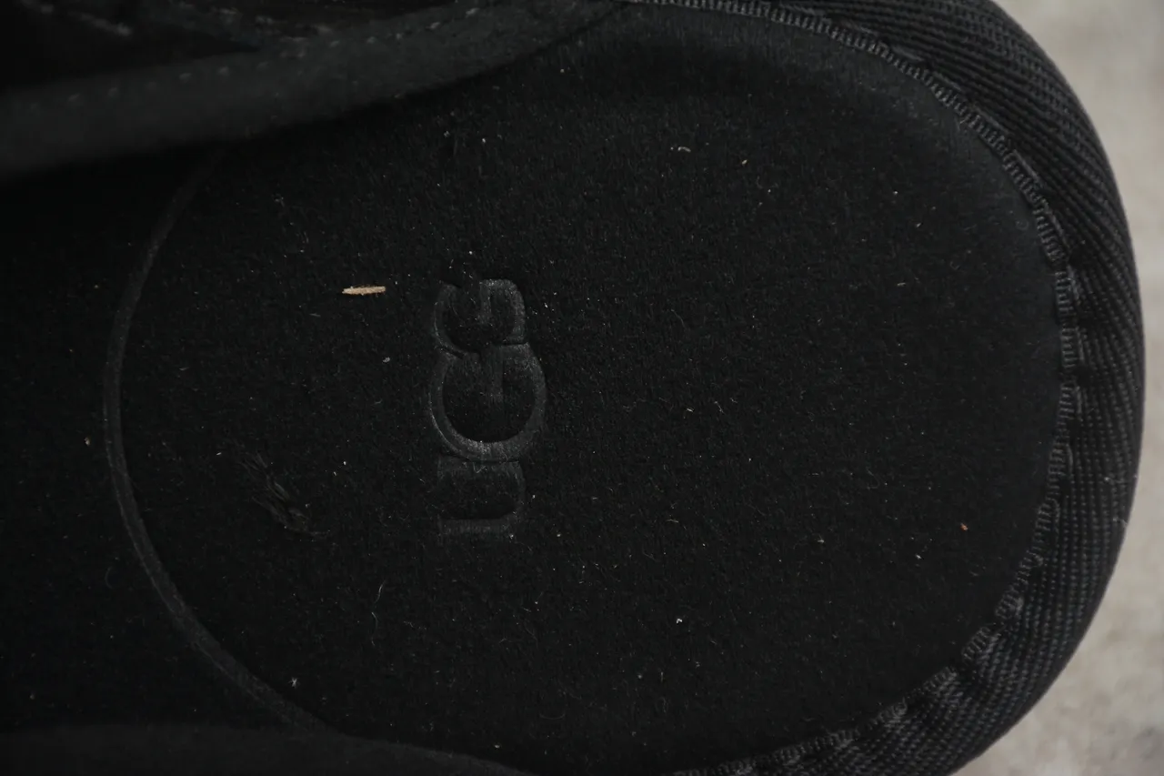 UGG Tasman Black Suede Strap Slippers 11
