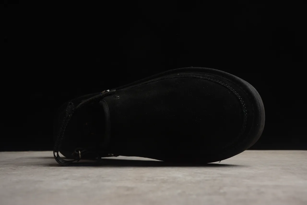 UGG Tasman Black Suede Strap Slippers 19