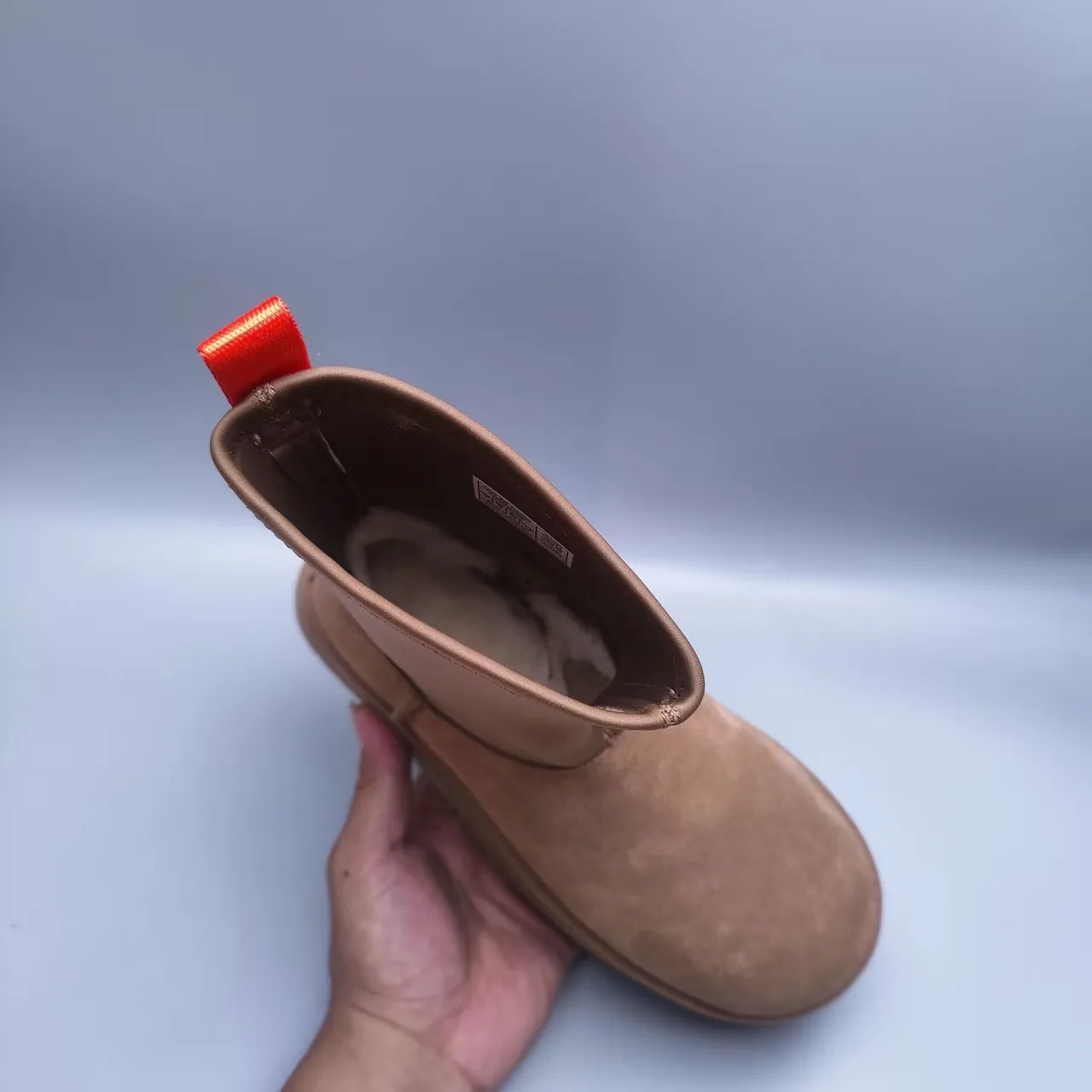 UGG Tasman भूरा लाल प्लेटफॉर्म सोल एलास्टिक निट कॉलर स्नो बूट्स 5