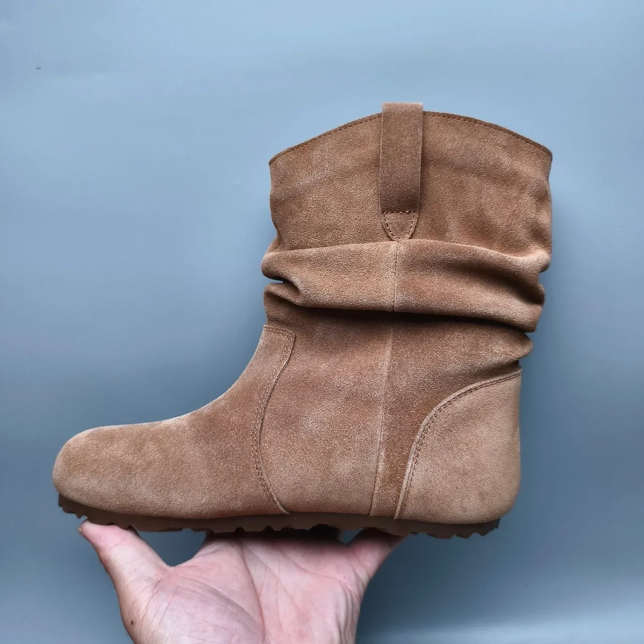 UGG Tasman 棕色 懒趴 折叠下轴 麂皮纹理 踝靴 7