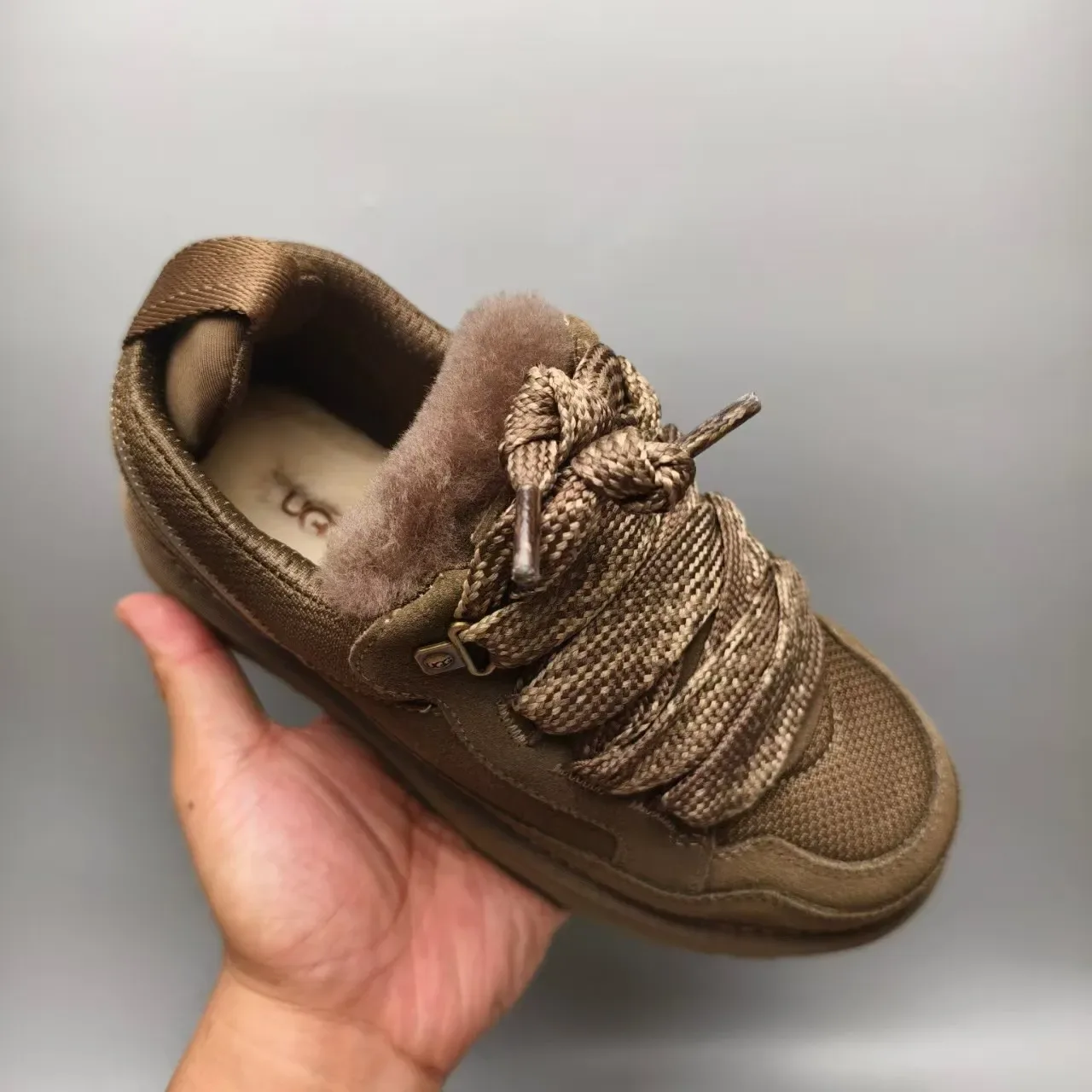 UGG Tasman Olive-Brown Shearling-Lined Lifestyle Sneakers 3