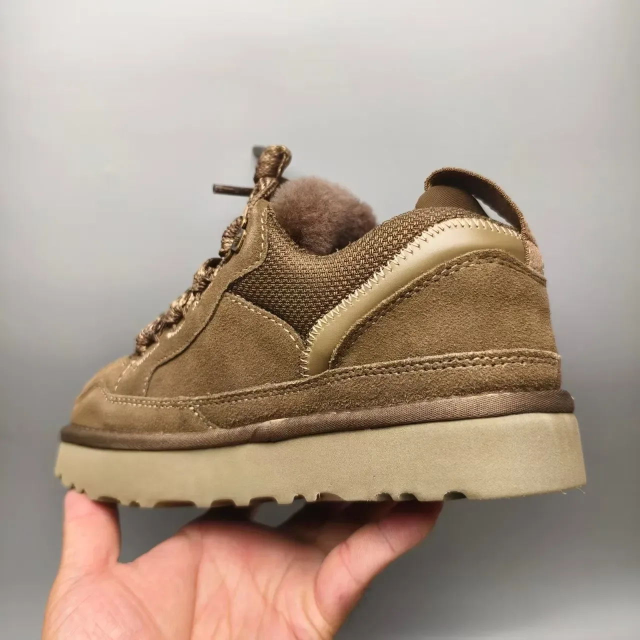 UGG Tasman Olive-Brown Shearling-Lined Lifestyle Sneakers 4