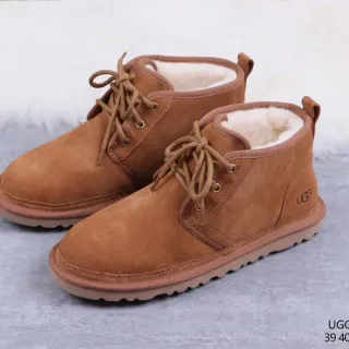 UGG Tasman 棕色麂皮羊毛内里系带雪靴