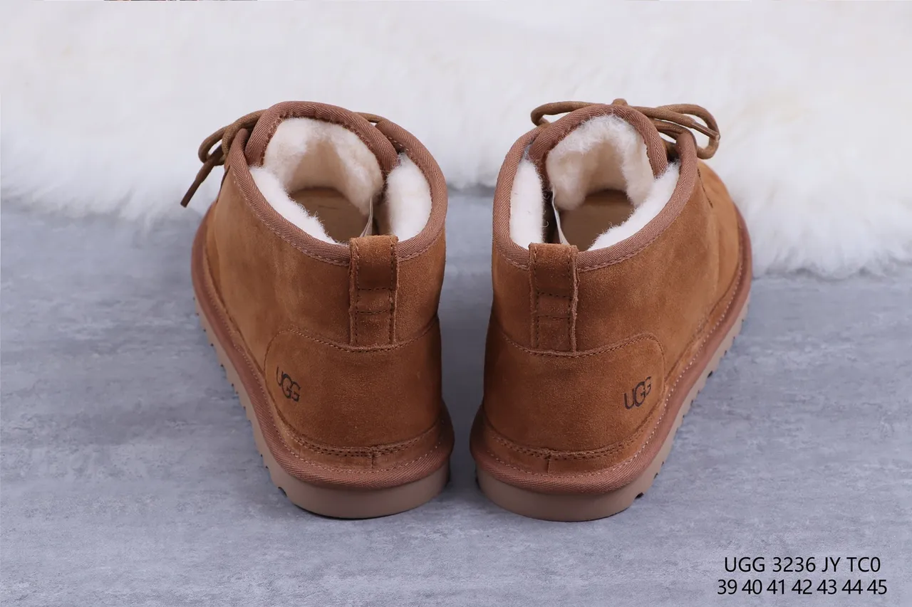 UGG Tasman Botas de Neve de Camurça Marrom com Forro de Shearling e Cadarços 8