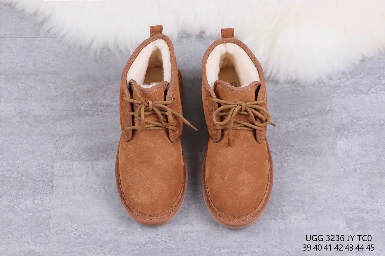 UGG Tasman Botas de Neve de Camurça Marrom com Forro de Shearling e Cadarços 9
