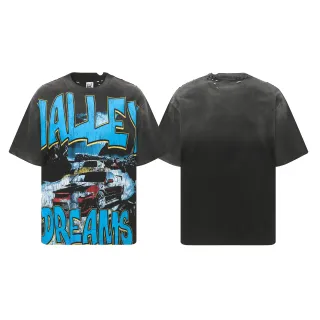 Vale Forever Distressed Graphic Oversized Black T-Shirt