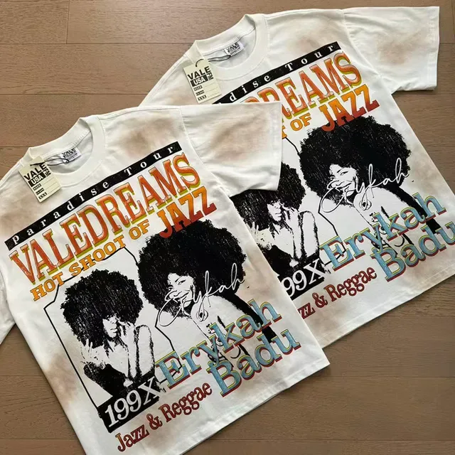 Vale Forever Paradise Tour 199X Erykah Badu Jazz & Reggae Graphic T-Shirt 2