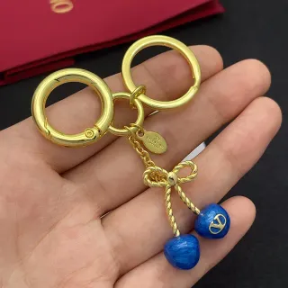 Valentino Pulsera Dorado Azul Metal Esmaltado Cerezas