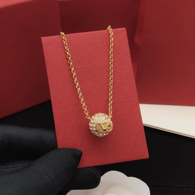 Valentino Gold Chain Pavé-Set Spherical Pendant Bracelet 4