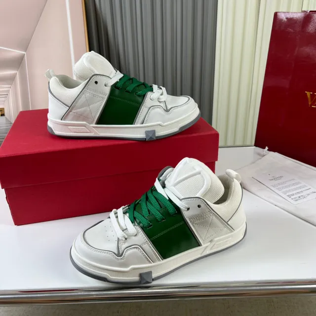 Valentino Rockstud sneakers branco verde cinza lifestyle sneakers 8