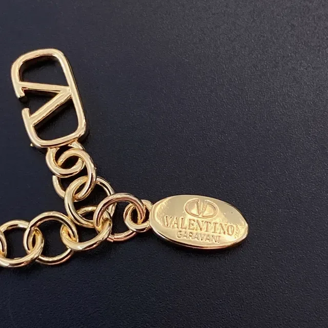 Valentino VLogo Pavé 水晶珍珠项链 2