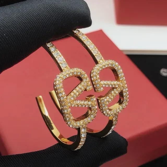 Valentino VLTN Pavé Crystal Hoop Earrings 7