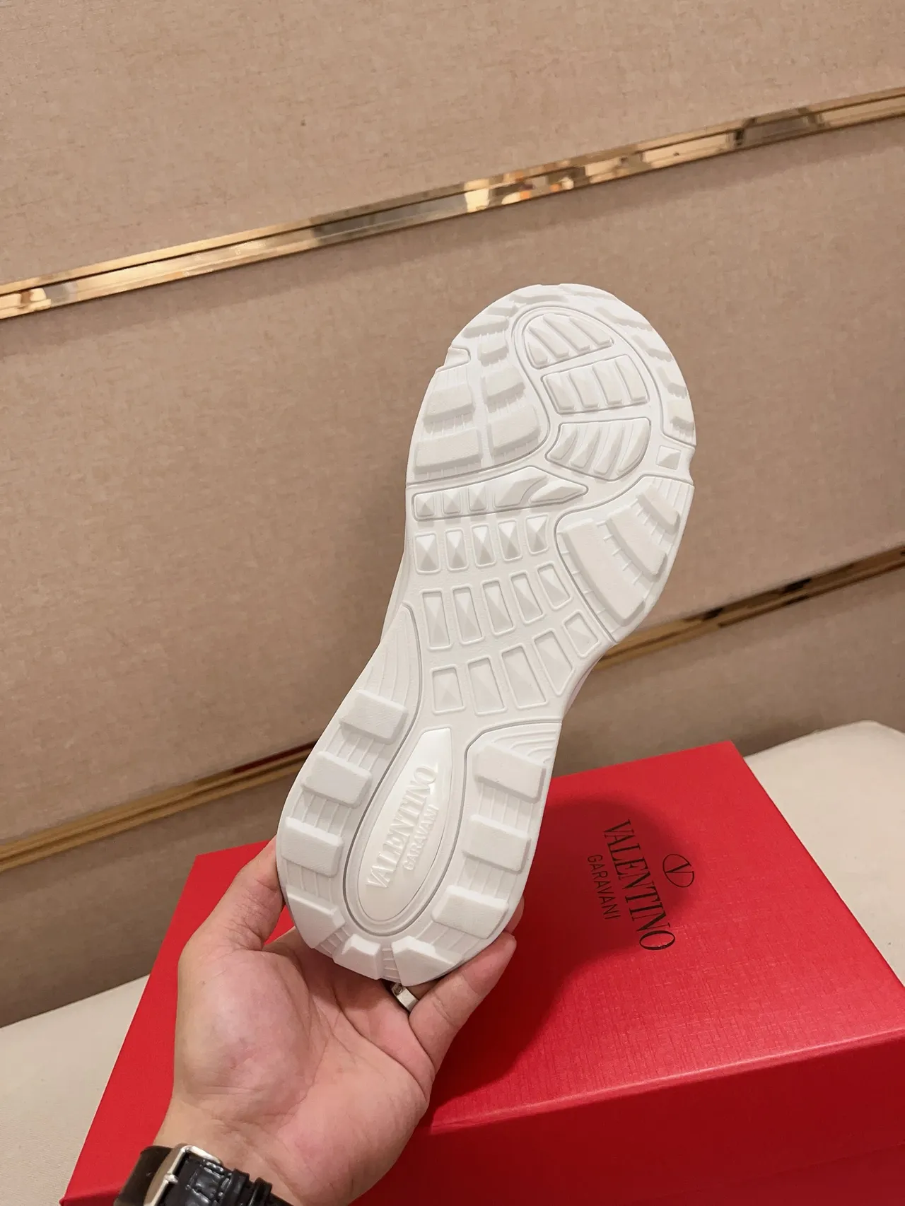 Valentino White Gray Sole Camouflage Overlay Chunky Sneakers 2
