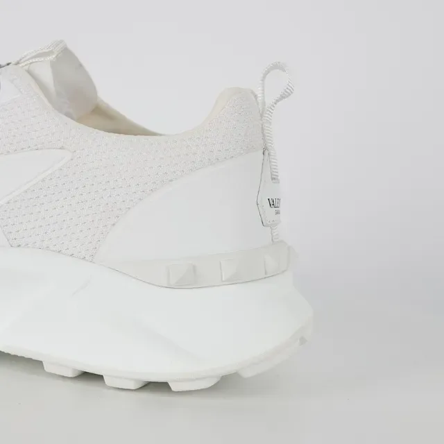 Valentino White Monochrome Sculpted Sole Chunky Sneakers 4