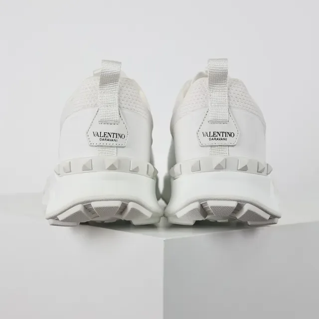 Valentino White Monochrome Sculpted Sole Chunky Sneakers 8
